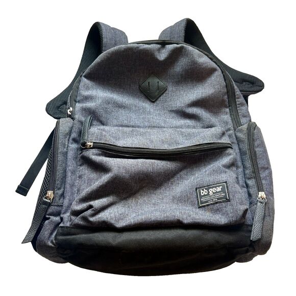 BB Gear Baby Bag Backpack Diaper Bag Gray - Picture 1 of 8